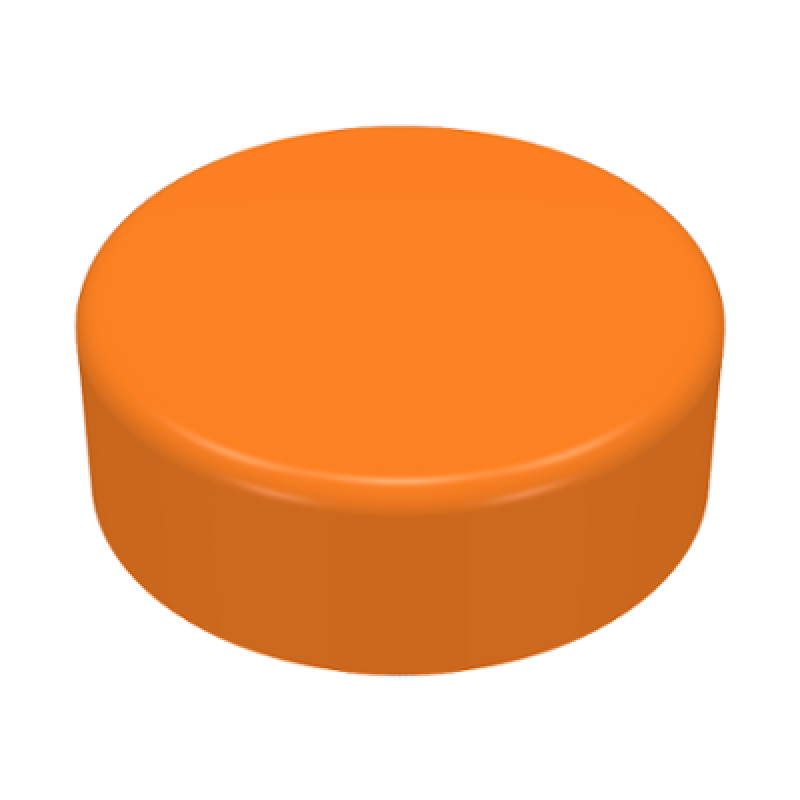 Tegel, Rond 1x1 Orange